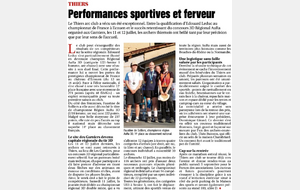 article de la montagne sur les résultats du thiers arc club