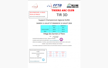 Affiche du concours de tir 3d hors championnat