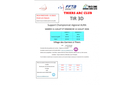 Affiche du concours de tir 3d hors championnat