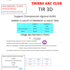 Affiche du concours de tir 3d hors championnat